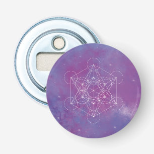 Metatron, chakra,zen,heilige geometrie, engel, button flesopener