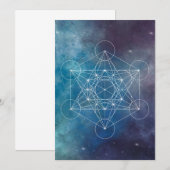 Metatron, chakra,zen,heilige geometrie, engel kaart (Voorkant / Achterkant)