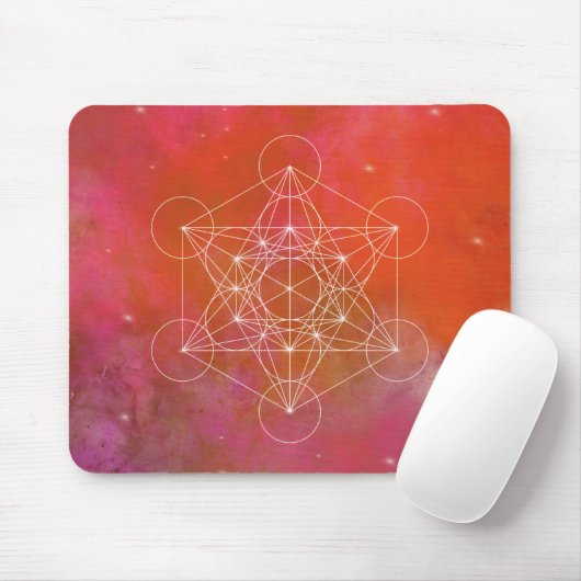 Metatron, chakra,zen,heilige geometrie, engel, muismat (Met muis)