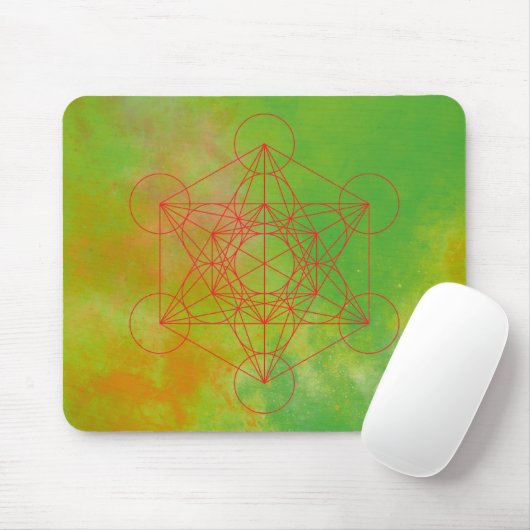 Metatron, chakra,zen,heilige geometrie, engel muismat (Met muis)