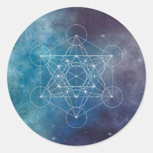 Metatron, chakra,zen,heilige geometrie, engel ronde sticker