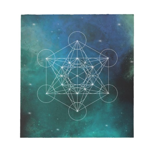 Metatron, chakra,zen,heilige geometrie, engel, spi notitieblok (Voorkant)