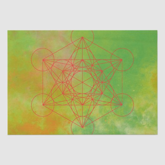 Metatron, chakra,zen,heilige geometrie, engel tissuepapier (Voorkant)