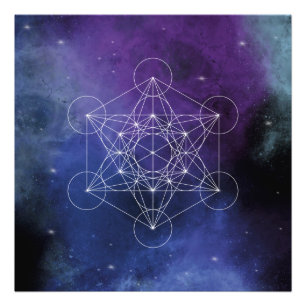 Metatron, chakra,zen,heilige geometrie, geometrie, foto afdruk