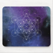 Metatron, chakra,zen,heilige geometrie, geometrie, muismat (Voorkant)
