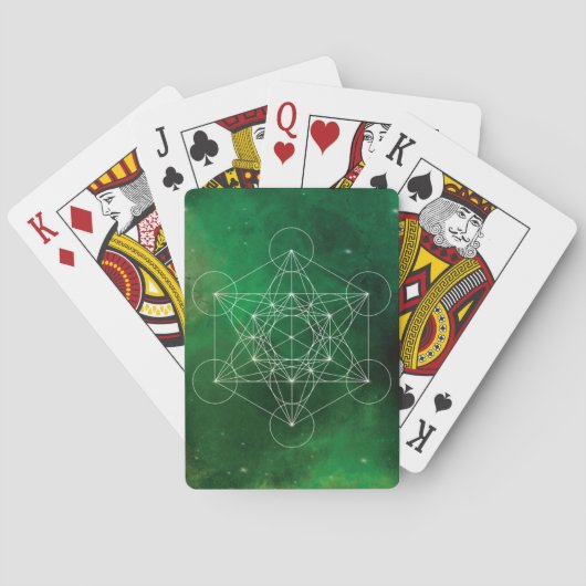 Metatron, chakra, zen, sacrale geometrie, engel pokerkaarten (Achterkant)