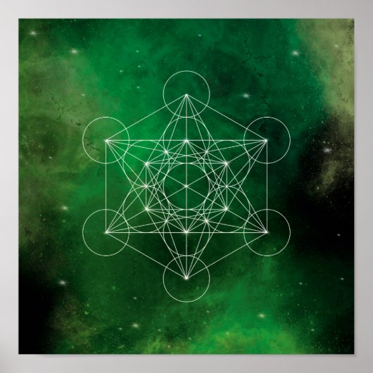 Metatron, chakra, zen, sacrale geometrie, engel poster (Voorkant)