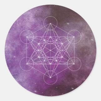 Metatron, chakra, zen, sacrale geometrie, engel ronde sticker