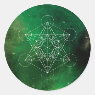 Metatron, chakra, zen, sacrale geometrie, engel ronde sticker