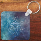 Metatron, chakra, zen, sacrale geometrie, engel sleutelhanger (Achterkant)
