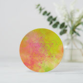 Metatron, chakra,zen,sacred geometric, angel, feestdagenkaart (Staand voorkant)