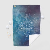 Metatron, chakra,zen,sacred geometric, angel golfhanddoek (Insitu)