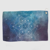 Metatron, chakra,zen,sacred geometric, angel golfhanddoek (Horizontaal)