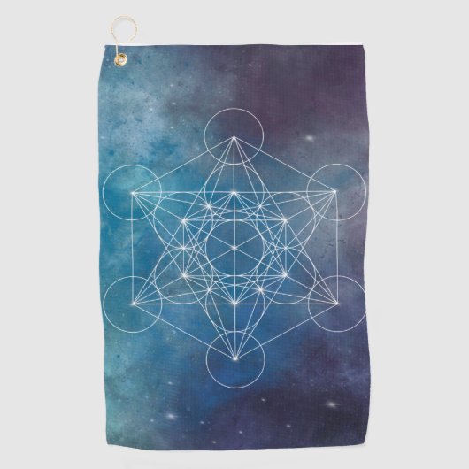 Metatron, chakra,zen,sacred geometric, angel golfhanddoek (Voorkant)