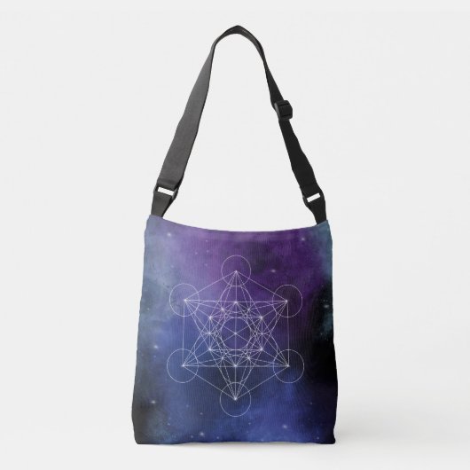 Metatron, chakra, zen, sacred geometric, geometry crossbody tas (Voorkant)