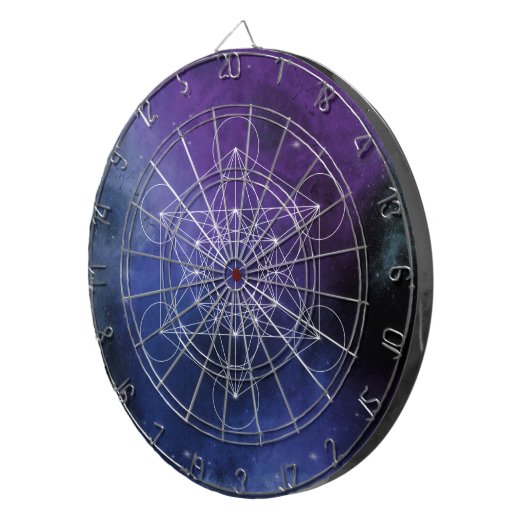 Metatron, chakra, zen, sacred geometric, geometry dartbord (Voorkant Rechts)