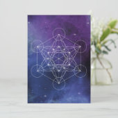 Metatron, chakra, zen, sacred geometric, geometry kaart (Staand voorkant)