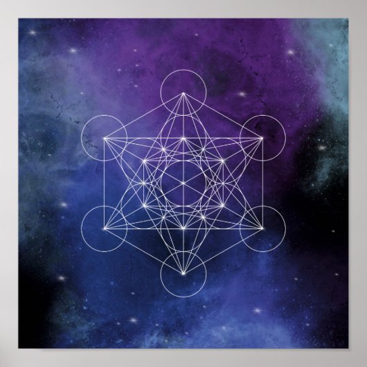 Metatron, chakra, zen, sacred geometric, geometry poster (Voorkant)