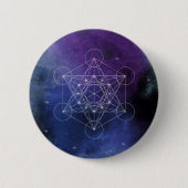 Metatron, chakra, zen, sacred geometric, geometry ronde button 5,7 cm (Voorkant)