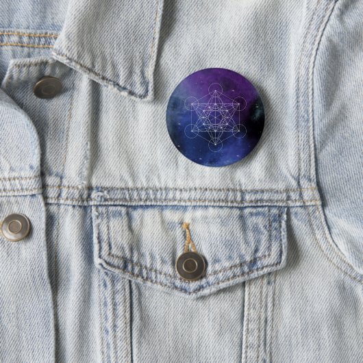 Metatron, chakra, zen, sacred geometric, geometry ronde button 5,7 cm (In situ)