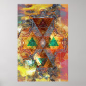 Metatron Colorscape Mandala Art Poster (Voorkant)