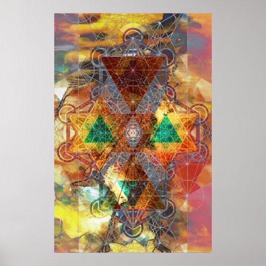 Metatron Colorscape Mandala Art Poster (Voorkant)