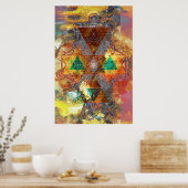 Metatron Colorscape Mandala Art Poster (Keuken)
