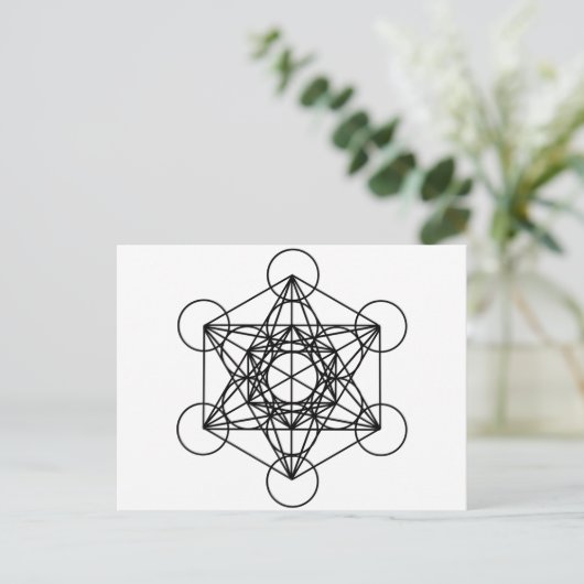 Metatron Cube Briefkaart (Staand voorkant)