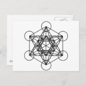 Metatron Cube Briefkaart (Voorkant / Achterkant)