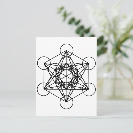 Metatron Cube Briefkaart (Staand voorkant)