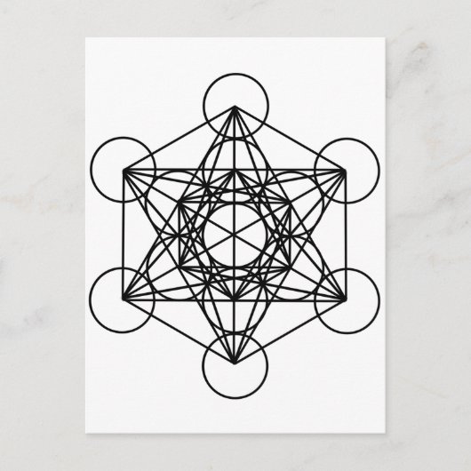 Metatron Cube Briefkaart (Voorkant)