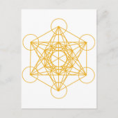 Metatron Cube Gold Briefkaart (Voorkant)