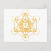 Metatron Cube Gold Briefkaart (Voorkant)