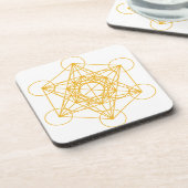 Metatron Cube Gold Drankjes Onderzetter (Linkerzijde)