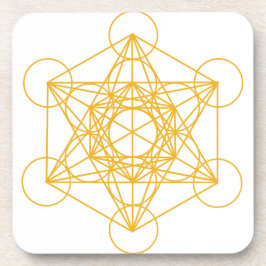 Metatron Cube Gold Drankjes Onderzetter