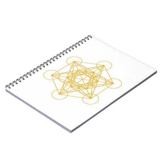 Metatron Cube Gold Notitieboek (Linkerzijde)