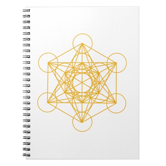 Metatron Cube Gold Notitieboek (Voorkant)