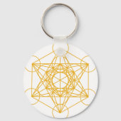 Metatron Cube Gold Sleutelhanger (Voorkant)