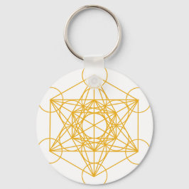 Metatron Cube Gold Sleutelhanger