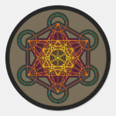 Metatron Cube Mandala sticker (Voorkant)