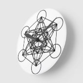 Metatron Cube Ronde Klok (Hoek)