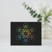 Metatron Cube Sacred Geometry Briefkaart (Staand voorkant)