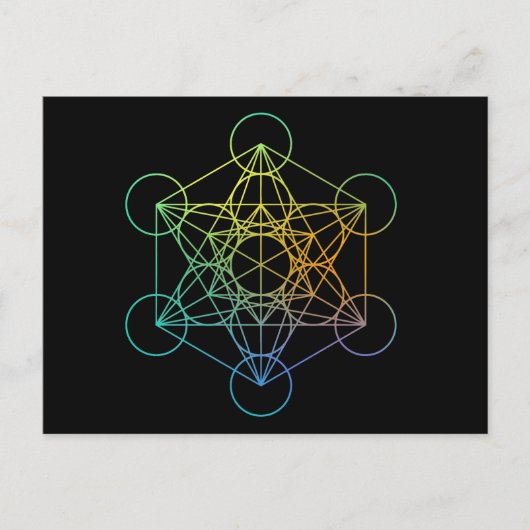 Metatron Cube Sacred Geometry Briefkaart (Voorkant)