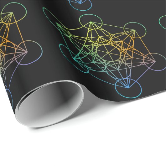 Metatron Cube Sacred Geometry Cadeaupapier (Rol Hoek)