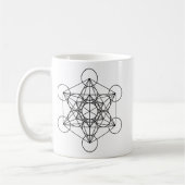 Metatron Cube Sacred Geometry Koffiemok (Links)