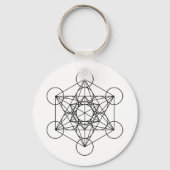 Metatron Cube Sacred Geometry Sleutelhanger (Voorkant)