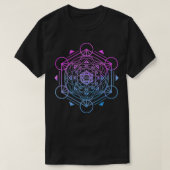 Metatron Cube Sacred Geometry Spiritueel Yoga T-shirt (Design voorkant)