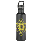 Metatron Cube Sacred Geometry Waterfles (Voorkant)