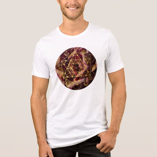 Metatron en la rosa del alma Tri-Blend shirt (Voorkant)