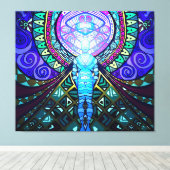 Metatron Engel van gedachten (omwikkeld doek) Canvas Afdruk (Insitu (Houten vloer))